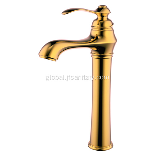 Single Lever Bathroom Faucet Gold Single-Lever Vintage Antique Vessel Sink Faucet Factory